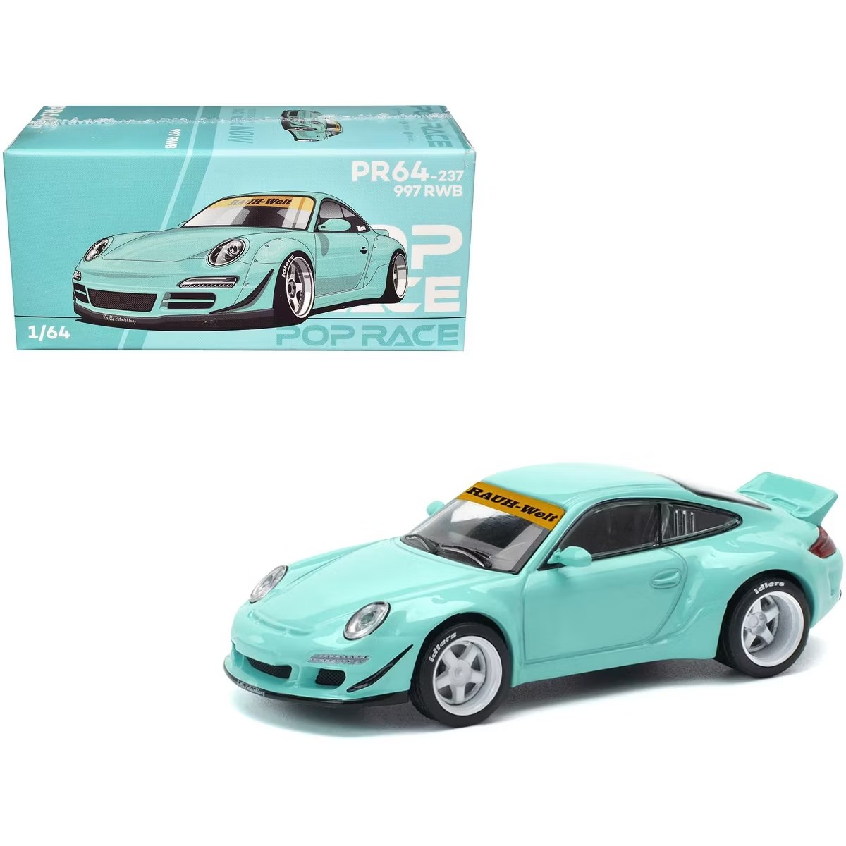 Pop Race 1:64 scale RWB 997 (Porsche 911) - Tiffany blue | PeopleKars