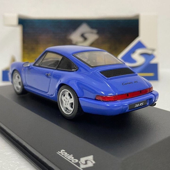 Modèle Réduit Porsche 964 RS 1992 Bleu - Échelle 1:43 Par Solido - Neuf Sous Blister