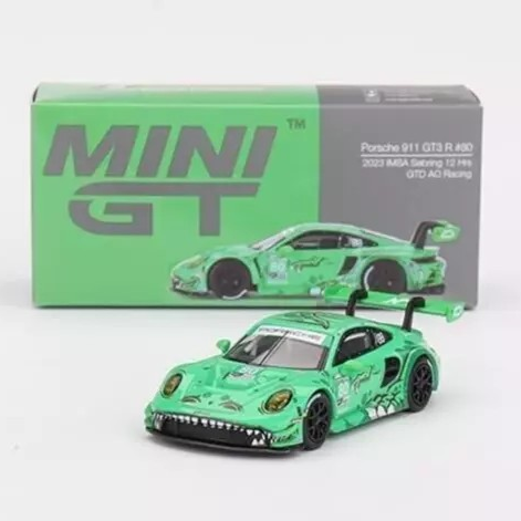 (2点)MINI GT 1/64 ポルシェ 911 GT3R #80 rexy MINI GT 1:64 scale Porsche 911 GT3 R #80 2023 IMSA Sebring